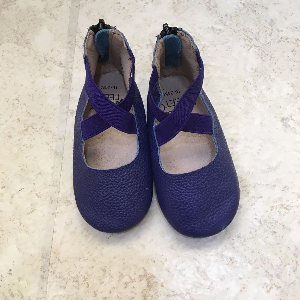 ‎MONKEY FEET LEATHER SHOES IN PURPLE - Picture 2 of 6